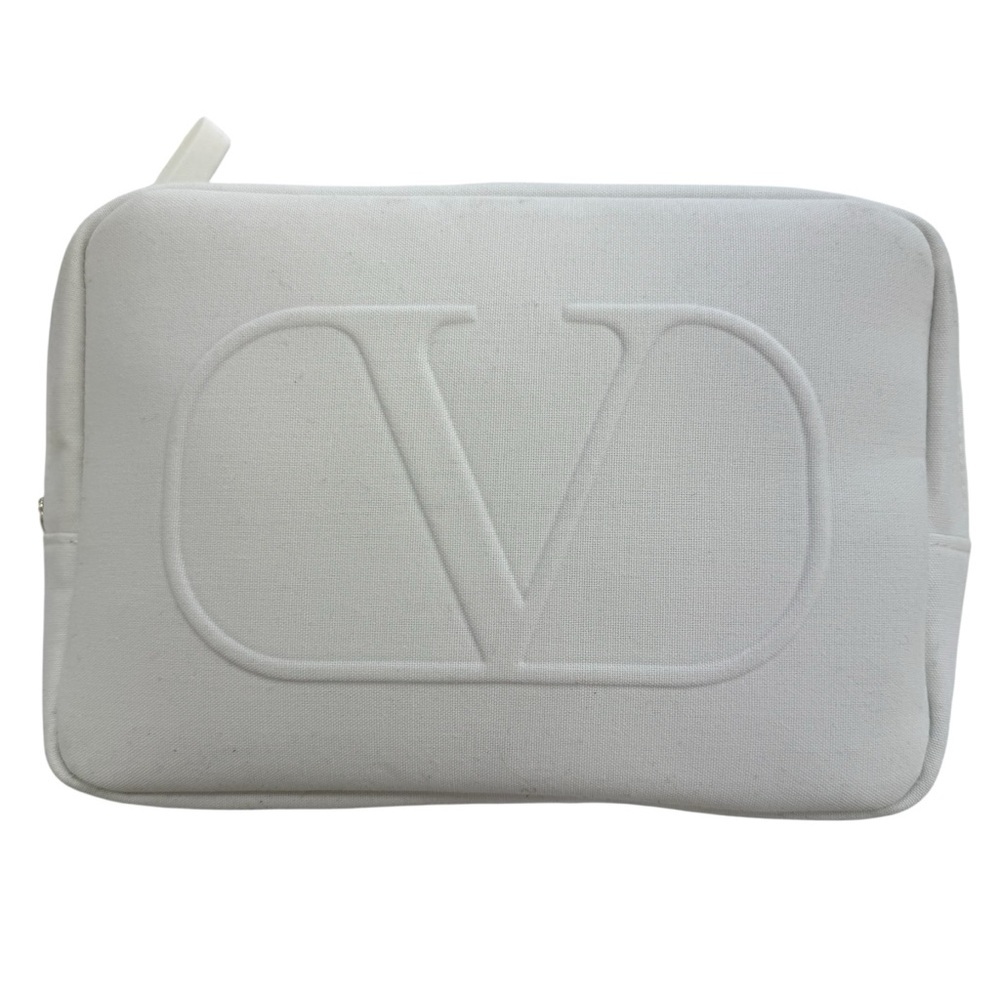 Valentino Cosmetics Pouch Bag White
